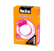 Виброкольцо Luxe Vibro Техасский бутон+презерватив