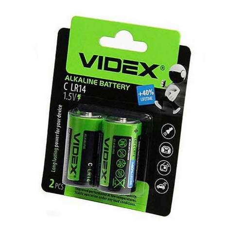 Батарейки Videx LR14 блистер0